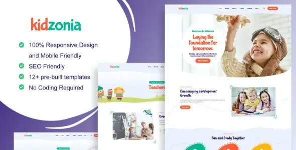 Kidzonia – Kindergarten & Child Care Elementor Template Kit